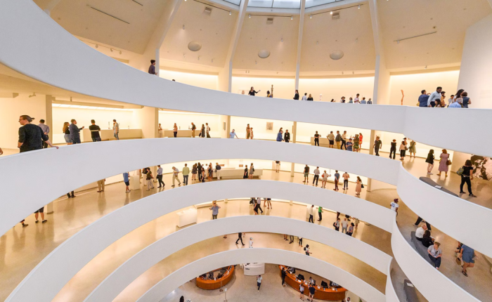 The interior of the Guggenheim Museum