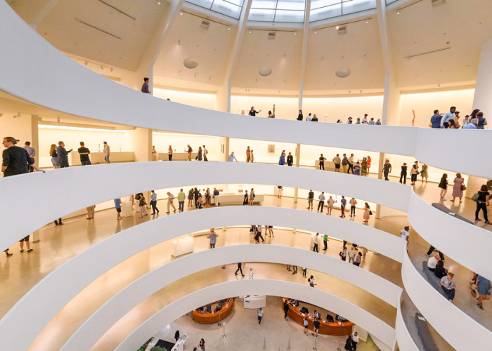 The interior of the Guggenheim Museum